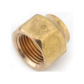 Anderson Metals 754018-06 Flare Nut, 3/8 in Flare, 1000 psi, Brass