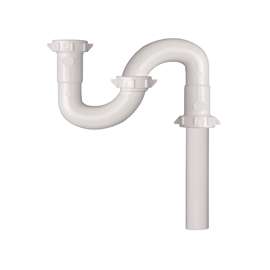 Plumb Pak PP20943 S-Trap, 1-1/4 in Slip Joint, White