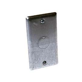 RACO 861 Handy Box Cover, 4-3/16 in L, 2-5/16 in W, Galvanized Steel, For 4 x 2 in Handy Boxes
