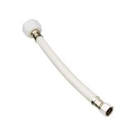 Plumb Pak EZ Series PP23871 Toilet Supply Tube, 3/8 in Compression Inlet, 7/8 in Ballcock Outlet, 12 in L