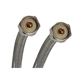 Fluidmaster B4F12U Water Supply Connector, 1/2 in FIP, 1000 psi, Polymer/Stainless Steel