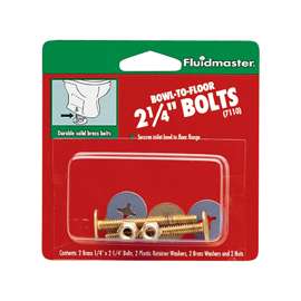Fluidmaster 7110 Bowl-to-Floor Bolt, Brass