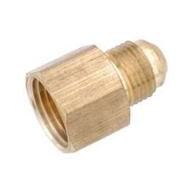 Anderson Metals 754046-1012 Tube Coupling, 5/8 in Flare x 3/4 in FNPT, 650 psi, Brass