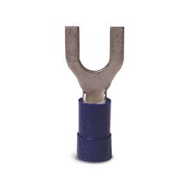 GB 10-114 Spade Terminal, 600 V, 16 to 14 AWG, Vinyl Insulation, Blue