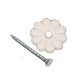 US Hardware D-138C Rosette Button, Plastic, 6 Carded