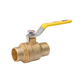 B & K 107-844NL Ball Valve, 3/4 in Compression, 2 Ports/Ways, Brass