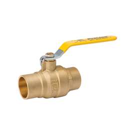 B & K 107-855NL Ball Valve, 1 in Compression, 2 Ports/Ways, Brass