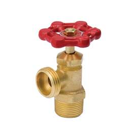 B & K ProLine 102-004 Boiler Drain Valve, 3/4 in MPT x Hose, Brass