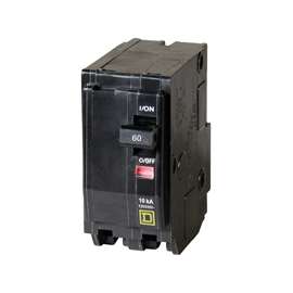 Square D QO QO260CP Miniature Circuit Breaker, 120/240 VAC, 48 VDC, Thermal Magnetic Trip, Plug-In Mounting