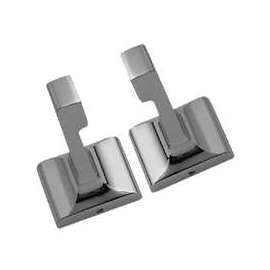 Boston Harbor Robe Post, For Use With 3/4 In Square Towel Bar, Concealed Screw Mount, Chrome Plated