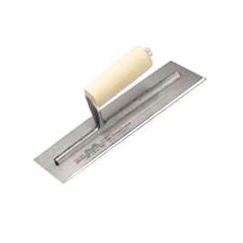 Marshalltown 12 Drywall Trowel, Flexible, Tempered Blade, Slight Concave Blade, Straight Handle, Hardwood Handle