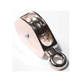 BARON 0174ZD-1/2 Fixed Eye, Rigid Eye Single Tackle Pulley, 5/32 in Rope