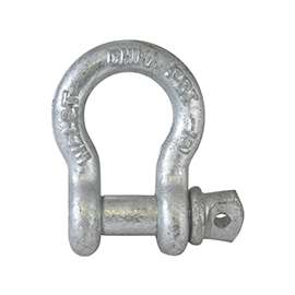 Fehr 5/16 Anchor Shackle, 0.5 ton Weight Capacity, 5/16 in, Galvanized Steel