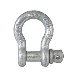Fehr 1 Anchor Shackle, 5.5 ton Weight Capacity, 1 in, Galvanized Steel