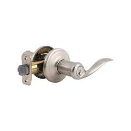 Kwikset Signature Series 740TNL15SMTCP Entry Lever Lockset, Keyed Key, 2 Grade, Satin Nickel