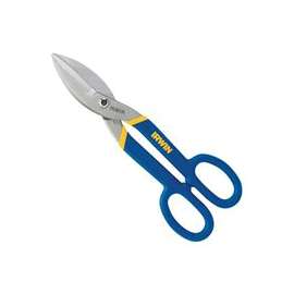 IRWIN 22010 Tinner Snip, 2 in Length of Cut, Steel Blade, Blue Handle, 10 in OAL