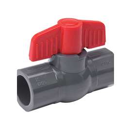 B & K 107-605 Ball Valve, 1 in Compression, 2 Ports/Ways, PVC