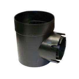 NDS 101 Single Outlet Round Catch Basin, 6 in W, Black, Plastic, Black