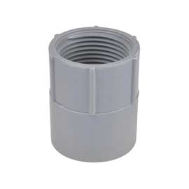 Carlon E942DR-CTN Conduit Adapter, 1/2 in, FPT x Socket, Gray
