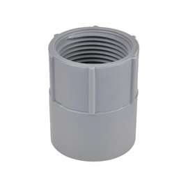 Carlon E942HR Conduit Adapter, 1-1/2 in, FPT x Socket, Gray