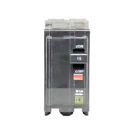 Square D QO QO215CP Miniature Circuit Breaker, 120/240 VAC, 48 VDC, Thermal Magnetic Trip, Plug-In Mounting