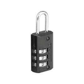 Master Lock 647D Combination Padlock, 1-3/16 in W Body, 7/8 in H Shackle, Zinc
