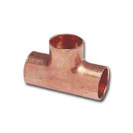 EPC 111R Series 32824 Pipe Reducing Tee, 1 x 1 in Run, 3/4 in Branch, Sweat x Sweat Run Connection