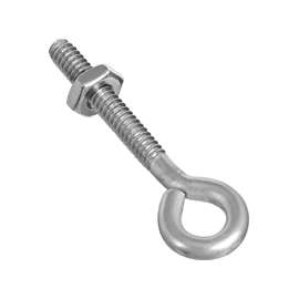 National Hardware N221-564 Eye Bolt, #10-24 Thread, 1-1/4 in L Thread, 0.28 in ID Dia Eye, Stainless Steel