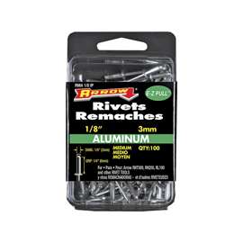 Arrow RMA1/8IP Medium Pop Rivet, 1/4 in L, Aluminum