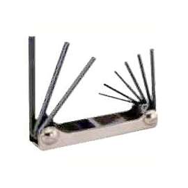 Eklind 20511 Fold-Up, Large Hex Key Set, Steel, Black, 5-Piece