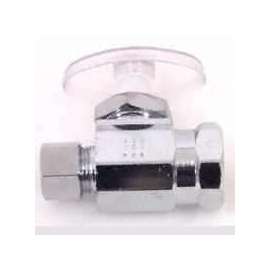Plumb Pak PP20052LF Shut-Off Valve, 3/8 x 3/8 in FIP x Compression, Brass, Chrome