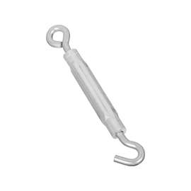 National Hardware 2172BC Series N221-895 Turnbuckle, 215 lb Weight Capacity, Hook Fitting A, Eye Fitting B, Aluminum