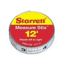 Measure Stix Steel Measuring Tapes, 1/2 in x 12 ft, Inch