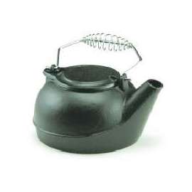 US Stove TK-02 Tea Kettle, 3 qt Capacity, Spring-Loaded Handle, Black