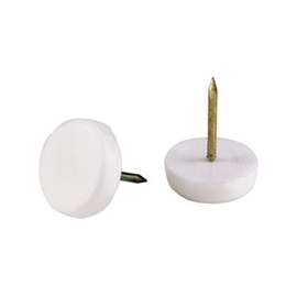 Shepherd Hardware 9144 Tack Furniture Glide, Plastic, White