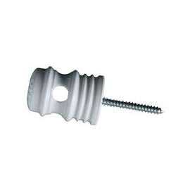 Zareba IWSD-Z Self-Drilling Insulator, 5 in L, 1-4/5 in W, Porcelain, White