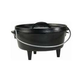 Lodge L12CO3 Camp Dutch Oven, 6 qt Capacity, Iron, Black
