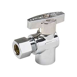 Southland 190-232HC Stop Valve, 3/8 x 1/2 in Compression x FIP, Brass, Chrome
