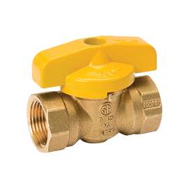 B & K ProLine 210-524RP Gas Ball Valve, 3/4 in FPT, Brass