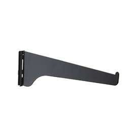 Knape & Vogt 180 BLK 10 Shelf Bracket, Steel, Powder-Coated