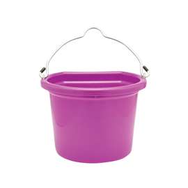 FORTEX-FORTIFLEX 1302012 Heavy-Duty Flat-Back Bucket, 20 qt Volume, Polyethylene Resin, Pink