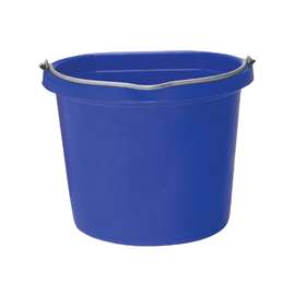FORTEX-FORTIFLEX 1302040 Heavy-Duty Flat-Back Bucket, 20 qt Volume, Polyethylene Resin, Blue