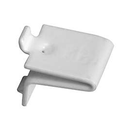 Knape & Vogt 256S P WH Adjustable Pilaster Shelf Support Clip, Mortise Mounting, Steel