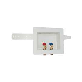 EASTMAN 60243 Washing Machine Outlet Box, 1/2, 3/4 in, Brass