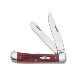 CASE 784 Folding Pocket Knife, 2.7 in Clip, 2-3/4 in Spey L Blade, 2-Blade, Red Handle