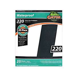 Gator 3283 Sanding Sheet, 220-Grit, Silicone Carbide