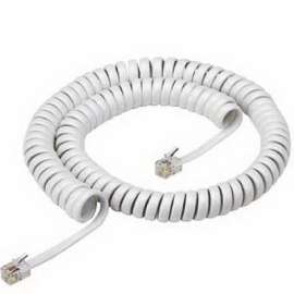 12' WHT Handset Cord
