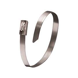 GB 45-306SS Cable Tie, 304 Stainless Steel, Silver
