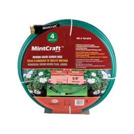 Landscapers Select Medium Duty Garden Hose, 5/8 In Id 100 Ft L, Pvc Outer Jacket, Brass Coupling, Green