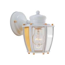 Boston Harbor Dimmable Outdoor Lantern, (1) 60/13 W Medium A19/Cfl Lamp, White